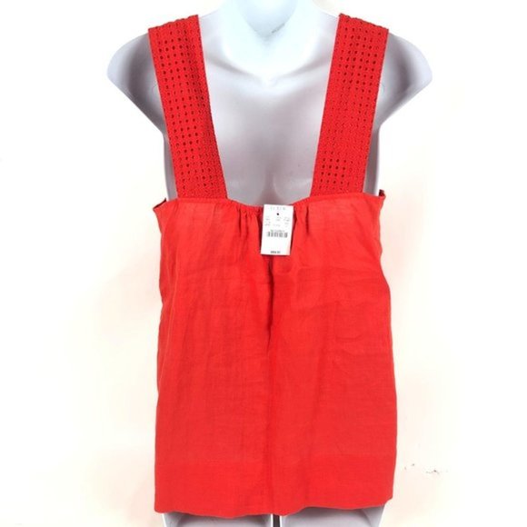 NWT $65 J. Crew Linen Lace Shell Sleeveless Top - Picture 4 of 10